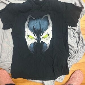 Men's Black Graphic Tee with Bold Design - Short Sleeve